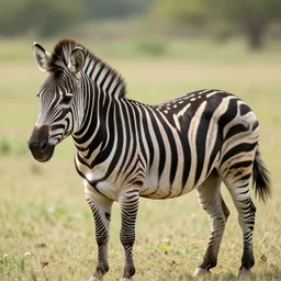 a hybrid animal of a cat and a zebra