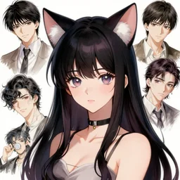 anime girl with cat ears, made by Stanley Artgerm Lau, WLOP, Rossdraws, James Jean, Andrei Riabovitchev, Marc Simonetti, Yoshitaka Amano, ArtStation, CGSociety