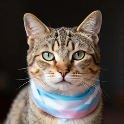 transgender flag cat