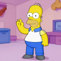 Homer Simpson is Mario Bros, digital art, illustration