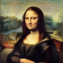 portrait painting of monalisa in the style of jean-Michel Basquiat