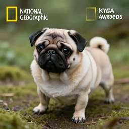 Realistic photo of pug tardigrade hybrid, macro photography, hyper cute, microorganism, tilt shift, National Geographic, award winning, 4k definition