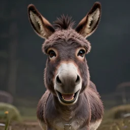 hyperrealistic dslr film still of funny donkey smiling, stunning 8 k octane comprehensive 3 d render, inspired by istvan sandorfi & greg rutkowski & unreal engine, perfect symmetry, dim volumetric cinematic lighting, extremely hyper - detailed, extremely lifelike attributes & lifelike texture, intricate, masterpiece, artstation, stunning