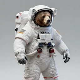 bear in a astronaut suit, masterpiece, Fighting Evil Robots, elegant, intricate, highly detailed, digital painting, artstation, concept art, sharp focus, illustration, art by artgerm and greg rutkowski and alphonse mucha