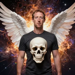 mark zuckerberg the angel of death causing the universe to explode