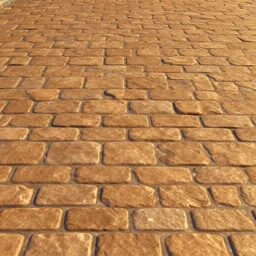 stylized seamless tileable texture of a bright brown smooth cobblestone road, very detailed, substance designer, unreal engine overwatch, handpainted, small grout, blizzard