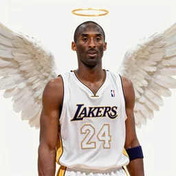 kobe bryant with a halo and angel wings