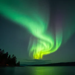 northern lights over lopez island, wa