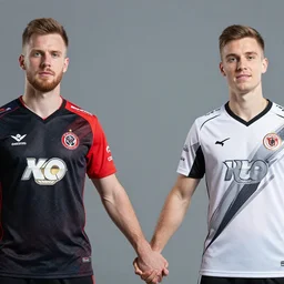 portrait of forsen and xqc grabbing hands