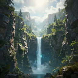 epic landscape scene of the well of tears, awesome gorgeous symmetrical perfect octane vfx maya render realistic