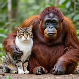 mix between cat and orangutan