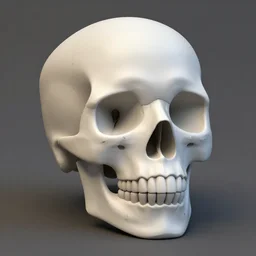 3d low-polly model skull