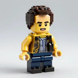 cyberpunk matteo salvini made completely of legos
