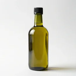 polished olive oil cruet, studio product photography, isolated on a pure white background, centered, entire object in frame, sharp focus, soft studio lighting