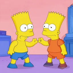 jimmy neutron and bart simpson fighting