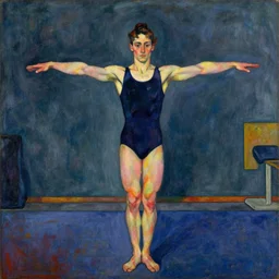 gymnast by egon schiele