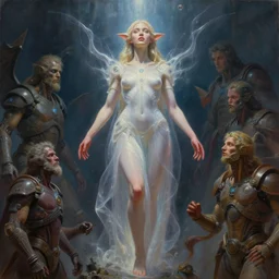 beautiful woman ascending, light technology, dmt goddess, tim hildebrandt, bruce pennington, wayne barlowe, donato giancola, trending on artstation, cinematic composition, beautiful lighting, hyper detailed, 8 k, oil on canvas