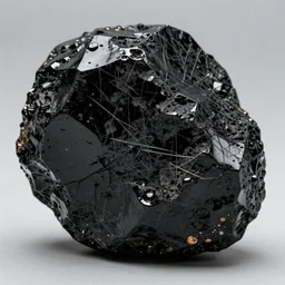 piece of glossy dark black ore with scratches and imperfections, computer art, insane detailed, ray tracing, 4 k, no noise