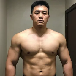 a man that has very very very very very very big muscular features