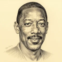 a poorly drawn pencil portrait of bill cosby