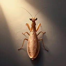 triangular flat face icon stylized minimalist, praying mantis, brown exoskeleton, flat head, predatory look, cory behance hd by jesper ejsing, by rhads, makoto shinkai and lois van baarle, ilya kuvshinov, rossdraws global illumination