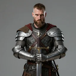 an viking holding an stolen crusader sword, medieval portrait, fantasy art, octane render, hyperrealistic, artstation, 8k