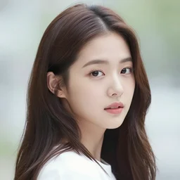 a portrait photo of a beautiful young woman who looks like a korean jennifer connely