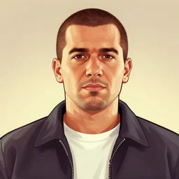 painting portrait of trevor from gta 5, cartoon, warm lighting. movie poster, illustration by bartek fedyczak, erak note, tooth wu, neil richards, kan liu, siwoo kim, jisu choe, trending on art station