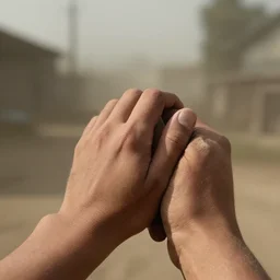 a far shot photo of de_dust2, 8k, DSLR, highly detailed skin, highly detailed hands