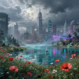 nature by albrecht durer, vice city cloudy cgsociety retro scumm bar tundra gem otherworldly fantasy dieselpunk liberty city wilderness poppy laser bladerunner 2 0 4 9 tokyo at winter at night magic realism flowers vaporwave postcyberpunk water lake neon noir made of glass nature atlantis sunlight, archdaily, wallpaper, highly detailed, trending on artstation.