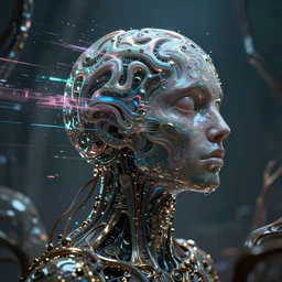 chaos , glitch, malfunction, consciousness, glitch, illusion , living, organism, null , static, fluid , breathe, void , AI , abyss , cinematic lighting , cinematic mood, very detailed, 8k, high resolution,photorealism, wide angle, cinematic atmosphere, elaborate, highly detailed, ornate, shiny, dramatic lighting, octane render, ,-H 1024