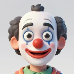 digital 3 d portrait of a clown with bulging eyes, ultrarealistic, stylized yet realistic, surreal, detailed and accurate face and anatomy, trending on artstation, unreal engine, octane render