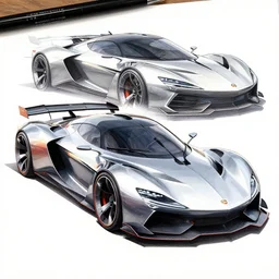 Automotive design art, digital art, marker art, Frank Stephenson, gordon murray, trending on Behance, trending on artstation, trending on deviantart, trending on dezeen,