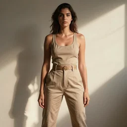 marisa tomei modeling a prototype belt that turns into pants