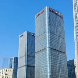 super hot summer in chengdu ， blue sky ， buildings