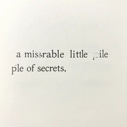 what is a man? a miserable little pile of secrets.