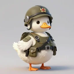 fullbody portrait of adorable, tiny, small white feathered duck ( round ) wearing full military gear, art by artgerm and greg rutkowski and magali villeneuve, fantasy, highly detailed, digital painting, trending on artstation, concept art, sharp focus, illustration