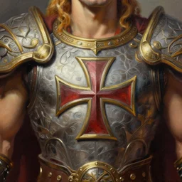 He-Man!!!!!, closeup, D&D, sci fi,fantasy, intricate, german iron cross on chest armor ,elegant, highly detailed, oill painting, artstation, concept art, matte, sharp focus, illustration, hearthstone, art by Artgerm and Greg Rutkowski and Alphonse Mucha