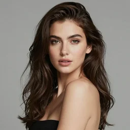 photo beautiful brunette woman