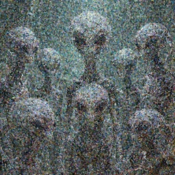 grey aliens with large eyes watching over an enslaved humanity, hq, trending on artstation, highly detailed, unreal engine 5, 8 k