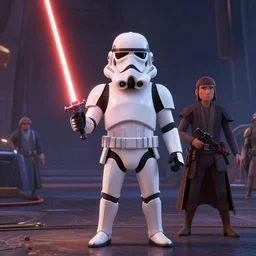 a still from star wars directed by pixar animation studio