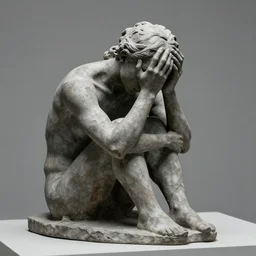 a sculpture representing the feeling of depression