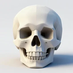 3d low-poly model skull