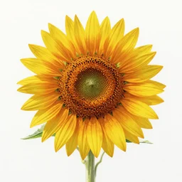 a lonely single sunflower, water painting, sun rays, intricate, colorful, highly detailed, perfect composition, soft tones