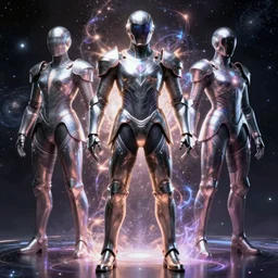Full Armor set made of galaxies and sci fi parts conjuring cosmic energy, smooth, intricate, elegant, galactic energy, power aura, digital render, artstation, concept art, high tech fantasy, sharp focus, photorealism, art by Abrar Khan Artstation, Unreal engine 5