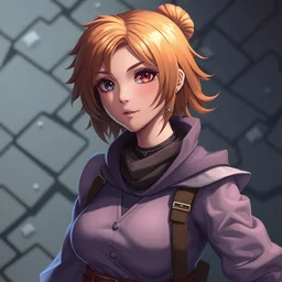 top down game asset, of a female character