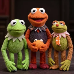 a still of muppets in stranger things. highly detailed felt. hyper real photo. 4 k.