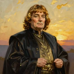 Painting of Emperor Palpatine. Art by william adolphe bouguereau. During golden hour. Extremely detailed. Beautiful. 4K. Award winning.