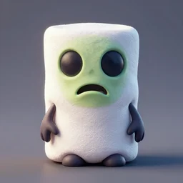 a radioactive zombie marshmallow, artstation, octane render
