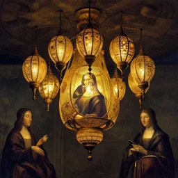 The oracle of lanterns of wisdom, italian futurism, Dan Mumford, da vinci, Josan Gonzalez